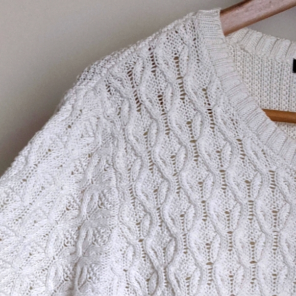 Jeanne Pierre Cream Beige 100% Cotton Sweater XL - Picture 7 of 16